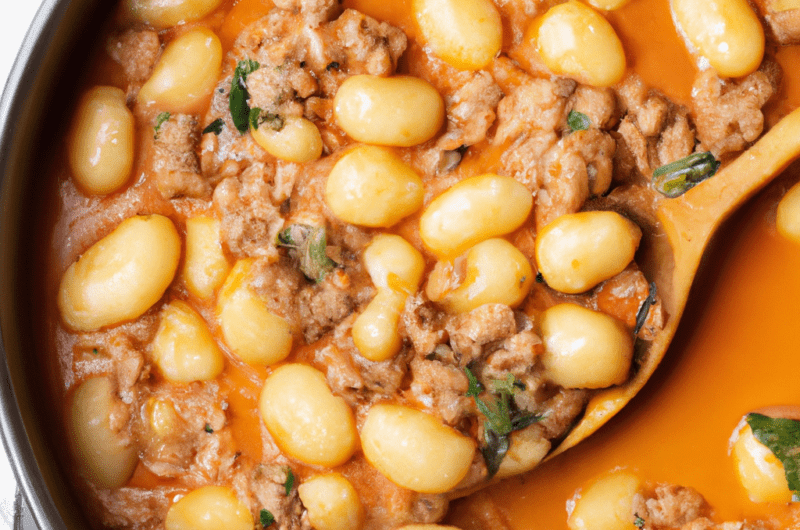 One Pot Truffle and Sausage Gnocchi