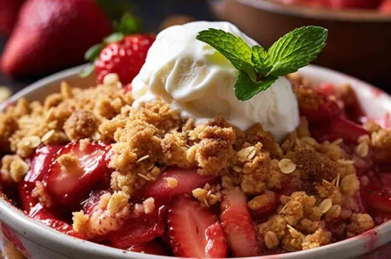Rhubarb Strawberry Crisp