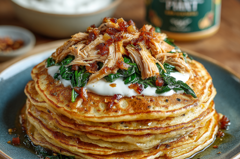 "No, It's Not Just Dessert!" Pancake Stack