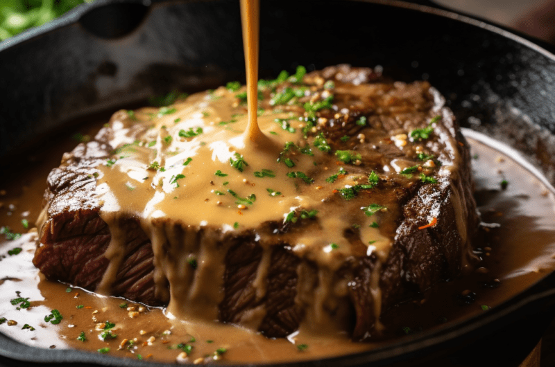 Splurge-Worthy Smothered Steak Skillet