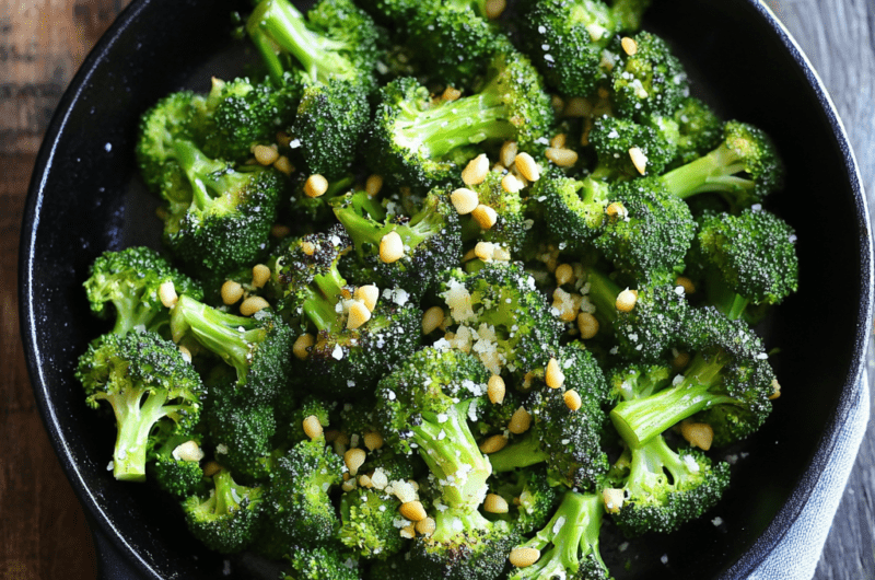 Charred Broccoli with Garlic Lemon Sauce
