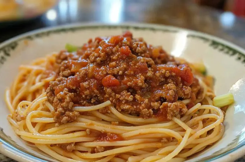 Mom's Spaghetti and Meat Sauce with Whole Cloves