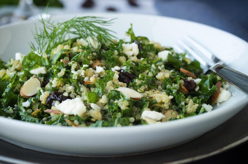 Farro and Kale Salad with Goat Cheese