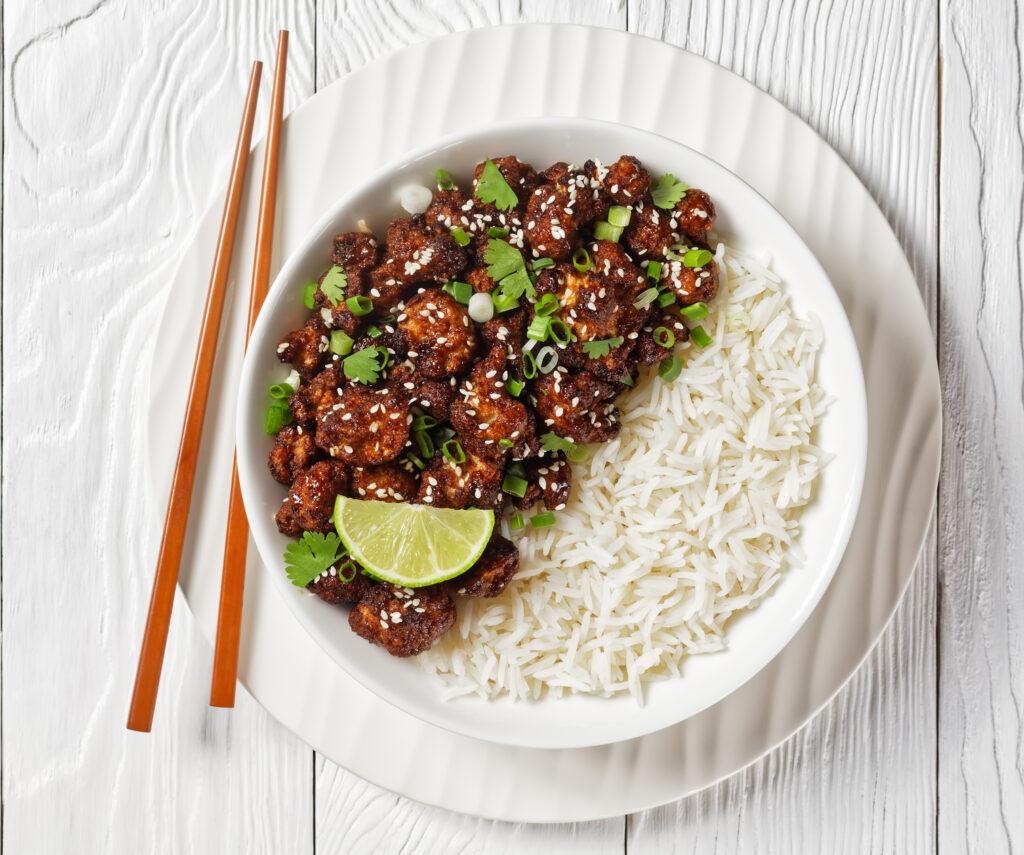 Sticky and Sweet Cauliflower Bites