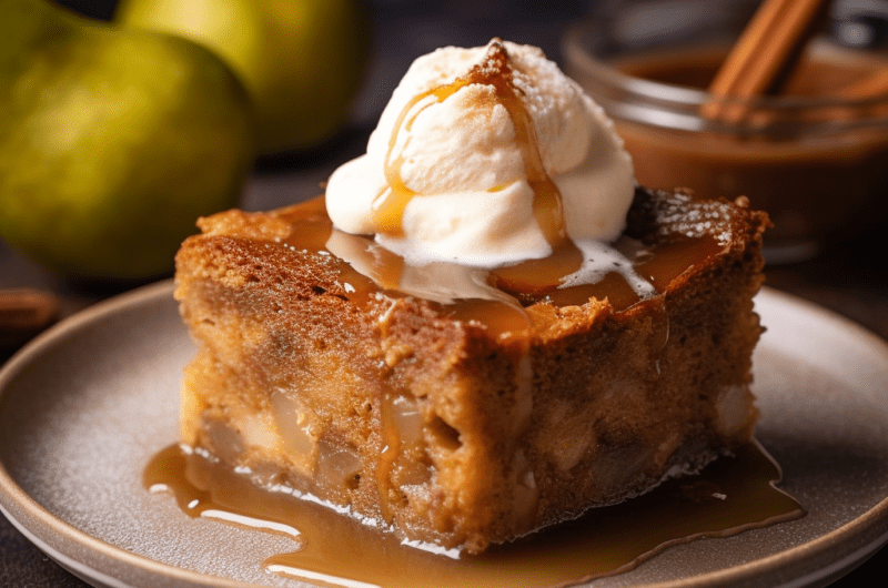 Mama's Unforgettable Pear and Ginger Bread Pudding