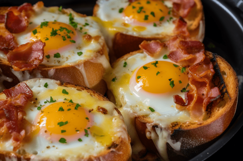 Bacon, Egg, and Cheese Stuffed Toast