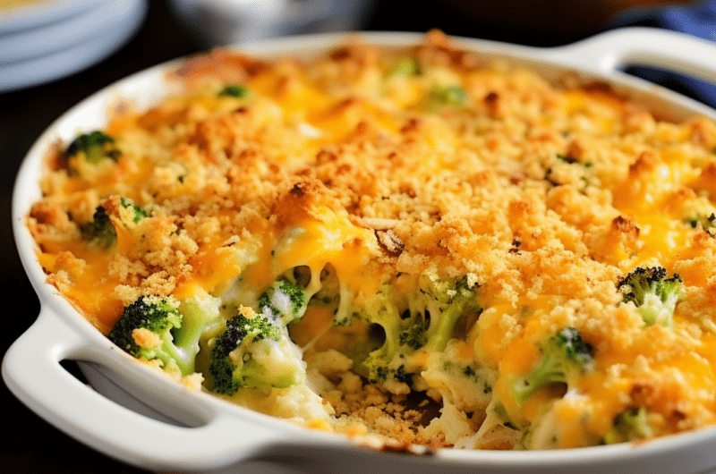 Broccoli Chicken Apricot Cheesy Casserole