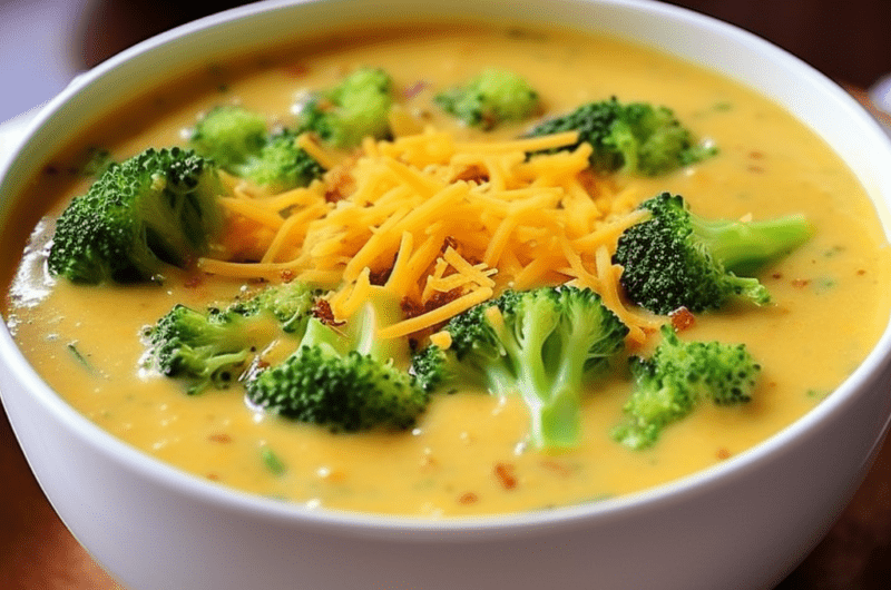 Panera-Inspired Broccoli Cheddar Soup