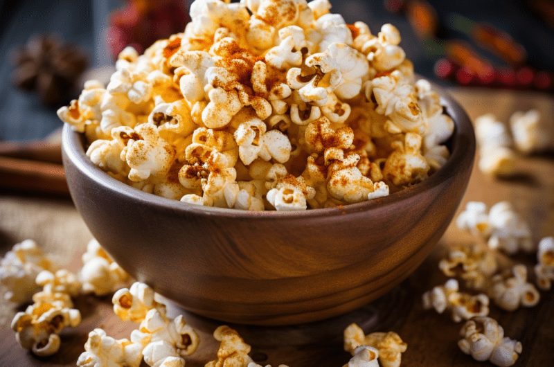 Winter Spiced Orange Popcorn