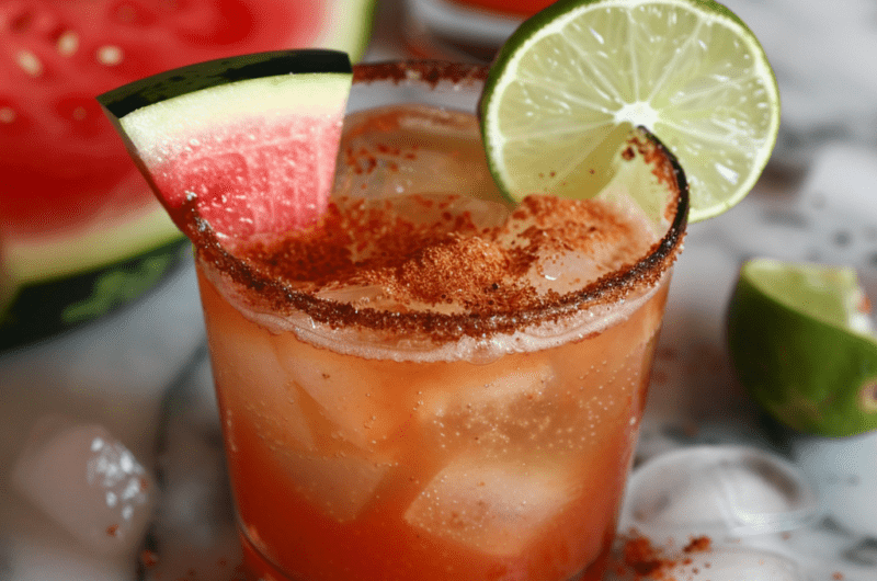 Spicy Watermelon Margarita with Gochujang