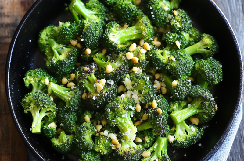 Charred Broccoli with Garlic Lemon Sauce